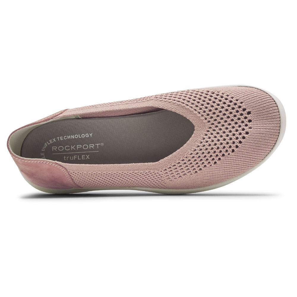 Rockport Womens truFLEX Fly Knit Ballet - Flats Pink - AFT604271